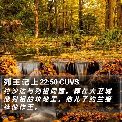列 王 记 上 22:50 CUVS Bible Verse Image
