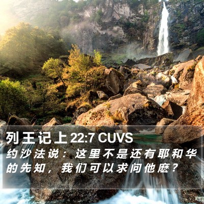 列 王 记 上 22:7 CUVS Bible Verse Image