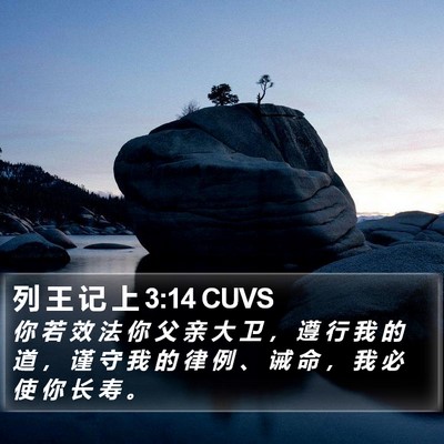 列 王 记 上 3:14 CUVS Bible Verse Image