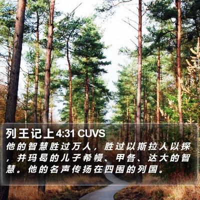 列 王 记 上 4:31 CUVS Bible Verse Image
