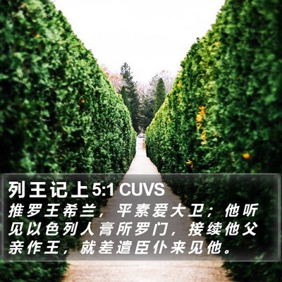 列 王 记 上 5:1 CUVS Bible Verse Image