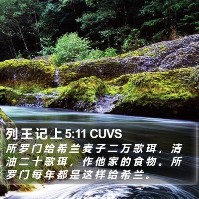 列 王 记 上 5:11 CUVS Bible Verse Image