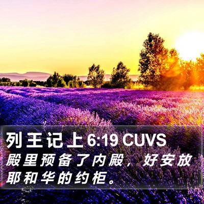 列 王 记 上 6:19 CUVS Bible Verse Image