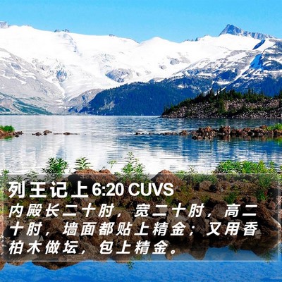 列 王 记 上 6:20 CUVS Bible Verse Image