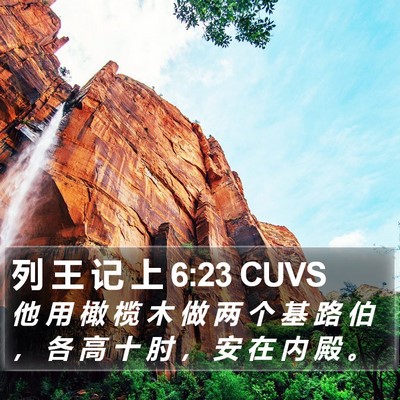 列 王 记 上 6:23 CUVS Bible Verse Image