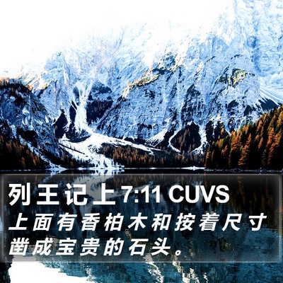 列 王 记 上 7:11 CUVS Bible Verse Image