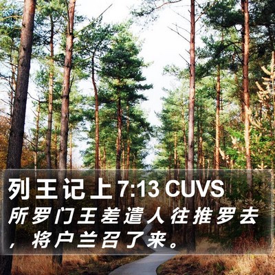 列 王 记 上 7:13 CUVS Bible Verse Image