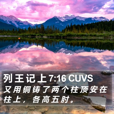 列 王 记 上 7:16 CUVS Bible Verse Image