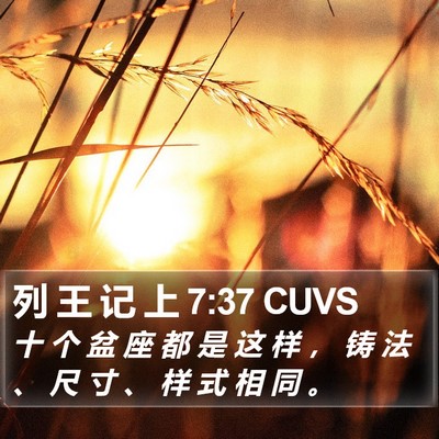 列 王 记 上 7:37 CUVS Bible Verse Image