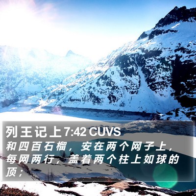 列 王 记 上 7:42 CUVS Bible Verse Image