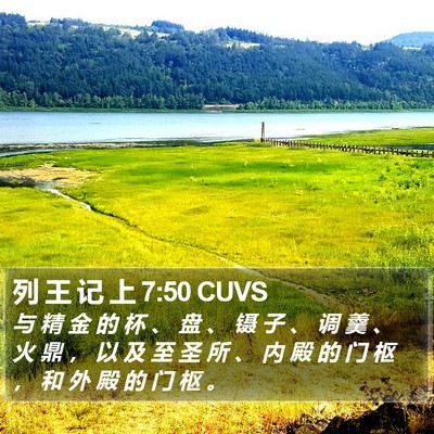 列 王 记 上 7:50 CUVS Bible Verse Image