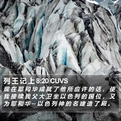 列 王 记 上 8:20 CUVS Bible Verse Image