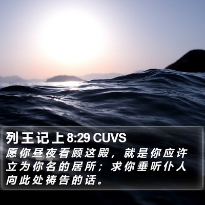 列 王 记 上 8:29 CUVS Bible Verse Image