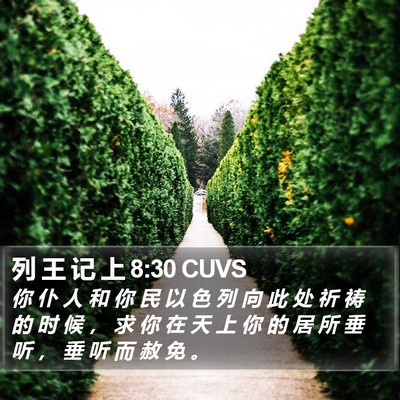 列 王 记 上 8:30 CUVS Bible Verse Image