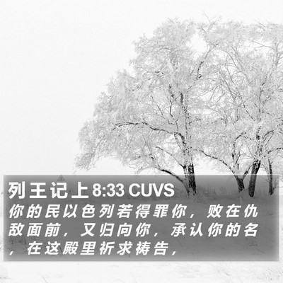 列 王 记 上 8:33 CUVS Bible Verse Image