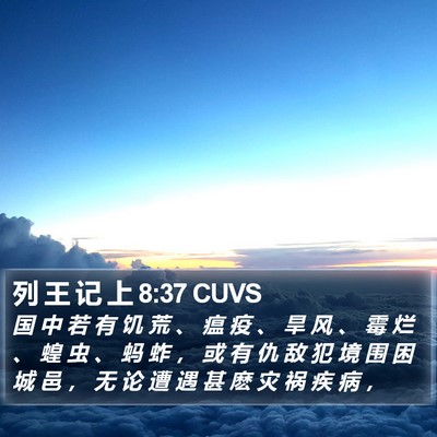 列 王 记 上 8:37 CUVS Bible Verse Image