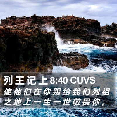 列 王 记 上 8:40 CUVS Bible Verse Image