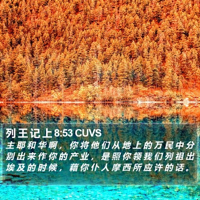 列 王 记 上 8:53 CUVS Bible Verse Image