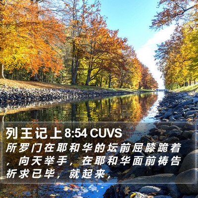 列 王 记 上 8:54 CUVS Bible Verse Image
