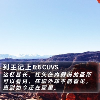 列 王 记 上 8:8 CUVS Bible Verse Image