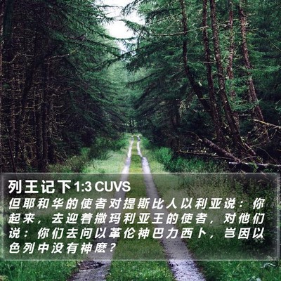 列 王 记 下 1:3 CUVS Bible Verse Image