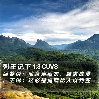 列 王 记 下 1:8 CUVS Bible Verse Image