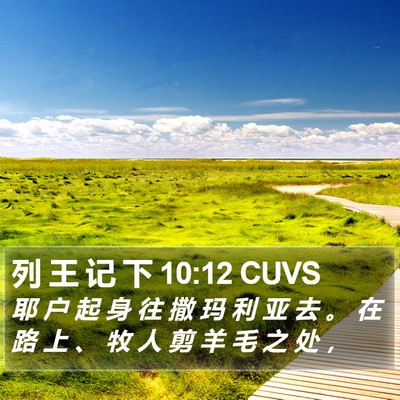 列 王 记 下 10:12 CUVS Bible Verse Image