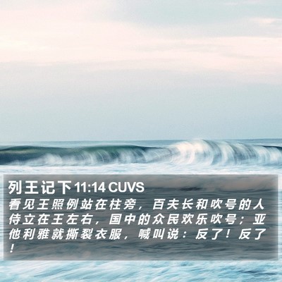 列 王 记 下 11:14 CUVS Bible Verse Image