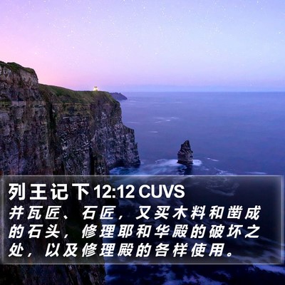 列 王 记 下 12:12 CUVS Bible Verse Image