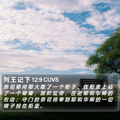 列 王 记 下 12:9 CUVS Bible Verse Image