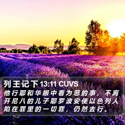 列 王 记 下 13:11 CUVS Bible Verse Image