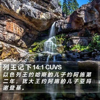 列 王 记 下 14:1 CUVS Bible Verse Image