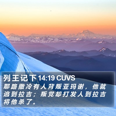 列 王 记 下 14:19 CUVS Bible Verse Image