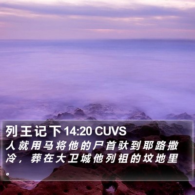 列 王 记 下 14:20 CUVS Bible Verse Image