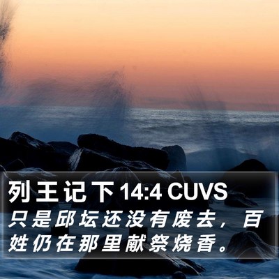 列 王 记 下 14:4 CUVS Bible Verse Image