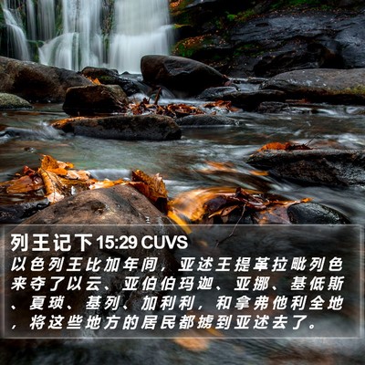 列 王 记 下 15:29 CUVS Bible Verse Image