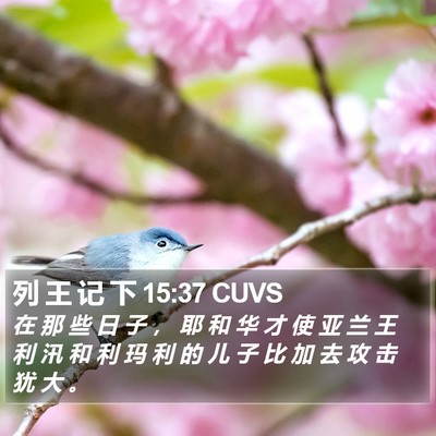 列 王 记 下 15:37 CUVS Bible Verse Image