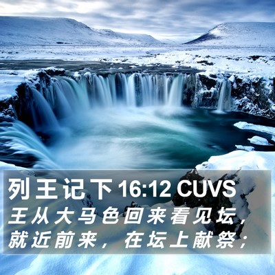 列 王 记 下 16:12 CUVS Bible Verse Image