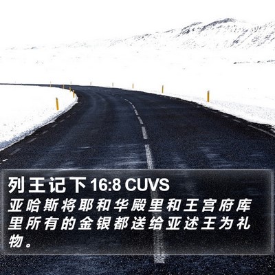 列 王 记 下 16:8 CUVS Bible Verse Image