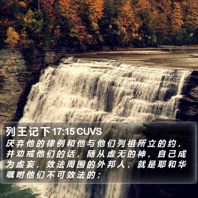 列 王 记 下 17:15 CUVS Bible Verse Image