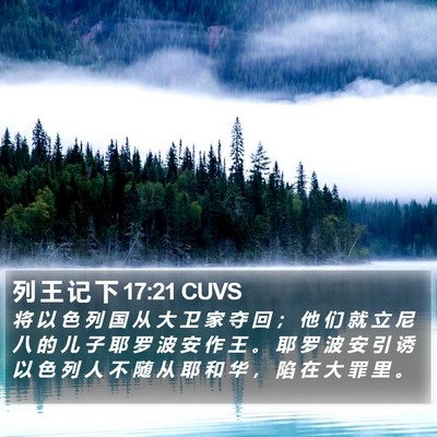 列 王 记 下 17:21 CUVS Bible Verse Image