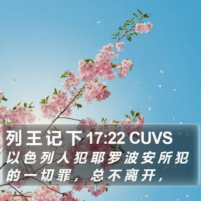列 王 记 下 17:22 CUVS Bible Verse Image