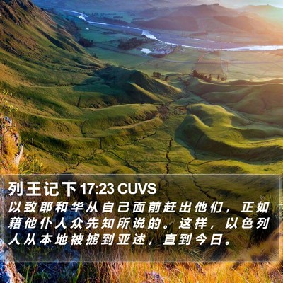 列 王 记 下 17:23 CUVS Bible Verse Image