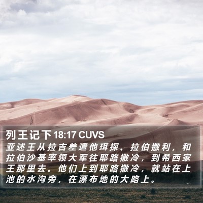列 王 记 下 18:17 CUVS Bible Verse Image
