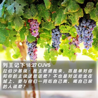 列 王 记 下 18:27 CUVS Bible Verse Image