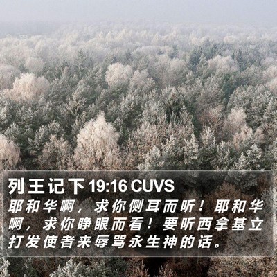 列 王 记 下 19:16 CUVS Bible Verse Image