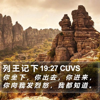 列 王 记 下 19:27 CUVS Bible Verse Image