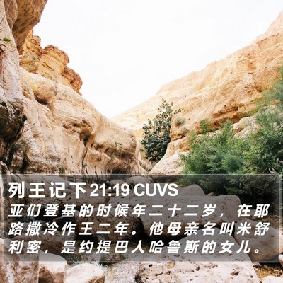 列 王 记 下 21:19 CUVS Bible Verse Image