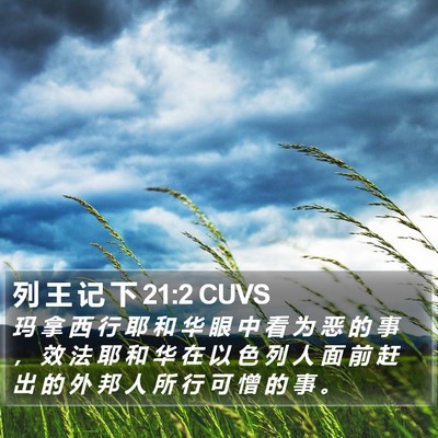 列 王 记 下 21:2 CUVS Bible Verse Image