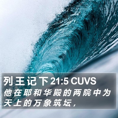 列 王 记 下 21:5 CUVS Bible Verse Image